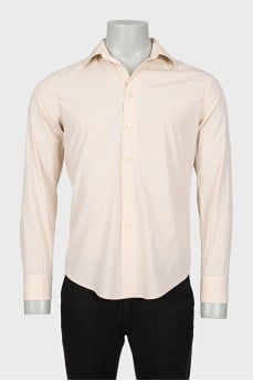 Men's yellow shirt with brand logo