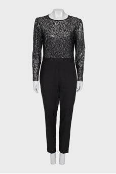 Black sequin jumpsuit