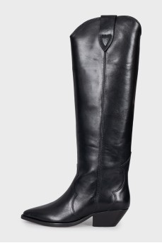 Denvee leather Cossack boots with tag