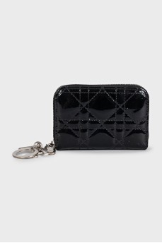 Leather cardholder with pendants