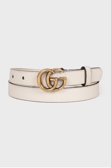 White belt with gold logo