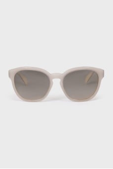 Beige Wayfarer sunglasses