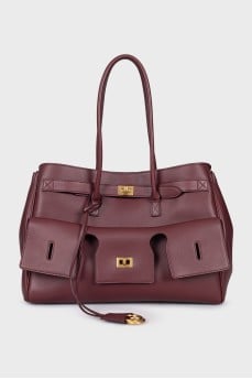 Bel Air Carry All bag in burgundy