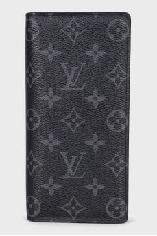 Men's wallet with a signature monogram