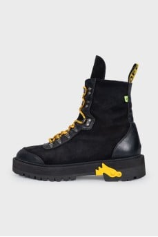 Men's boots with contrasting laces