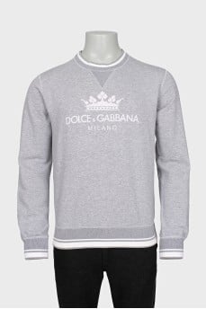 Men's gray sweatshirt with print