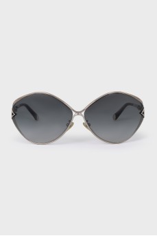 Silver oval gradient glasses