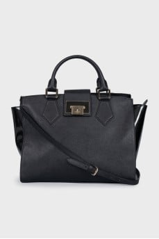 Vintage black leather bag