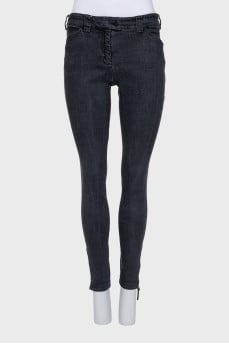 Сірі джинси skinny на середній посадці