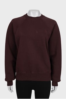 Brown sweatshirt with embroidery