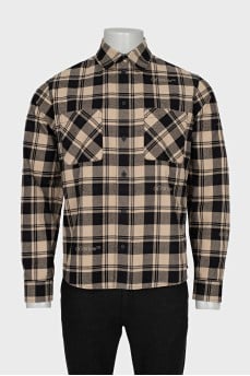 Men's oversized plaid shirt