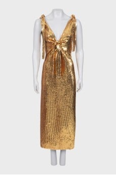 Gold sequin dress