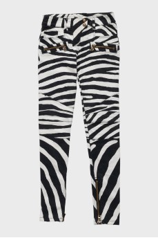 Black and white skinny jeans