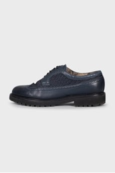 Men's blue lace-up brogues