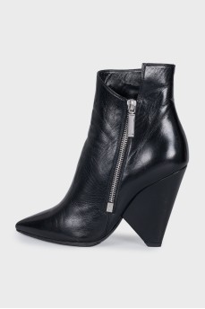 Wedge-heeled ankle boots