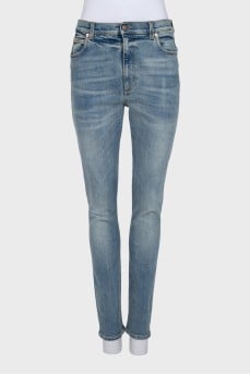 Tapered jeans with signature hardware