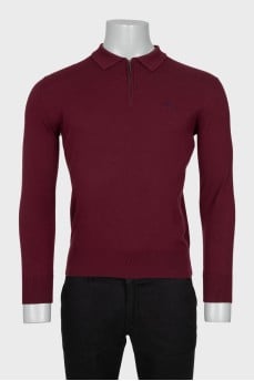 Men's red wool pullover