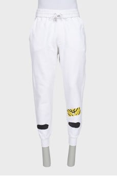 Men's white sweatpants