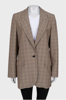 Single-breasted button-down jacket