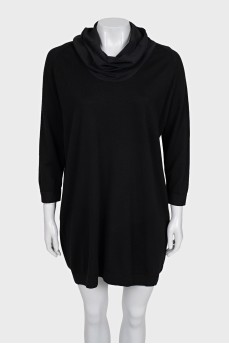 Black wool dress