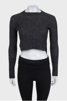 Cropped grey jumper