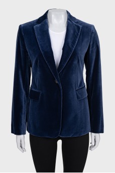Blue velvet jacket