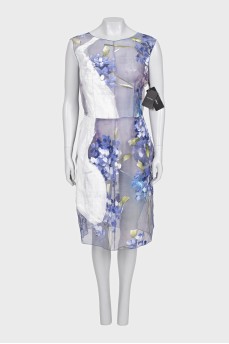 Silk sheer dress with tag