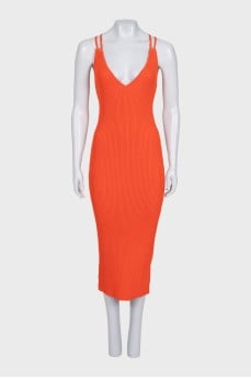 Orange strappy dress
