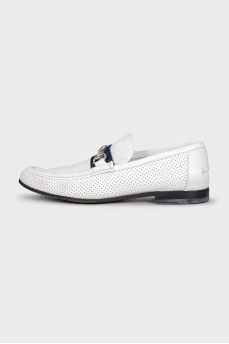 Men's perforated leather loafers
