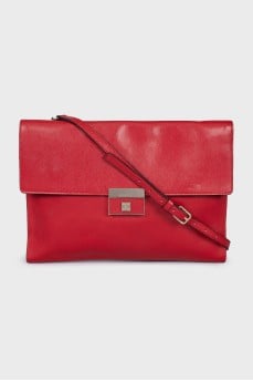 Red leather briefcase