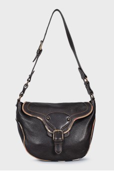 Leather shoulder bag