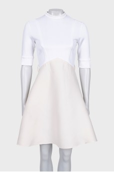 Two-tone dress with 3/4 sleeves