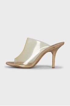 Transparent rubber mules