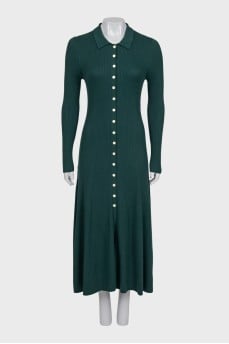 Green dress with buttons