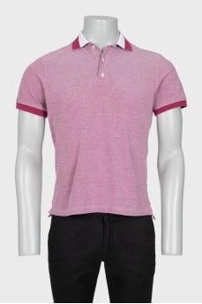 Men's polo shirt with straight buttons