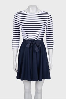 Fitted striped dress with tag