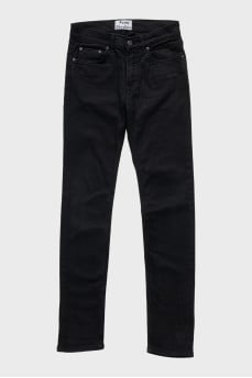 Straight-leg jeans with a mid-rise waist