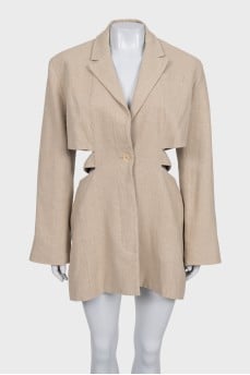 Fitted dress with decorative cutouts