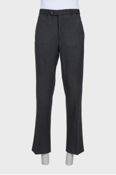 Men's gray wool trousers