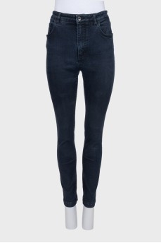 Джинси на високій посадці slim fit