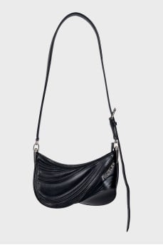 Asymmetrical leather bag