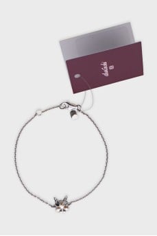 Silver bracelet with citrine