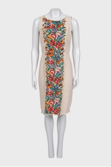 Fitted dress with floral print