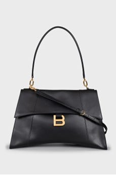 Hourglass bag with gold-tone hardware