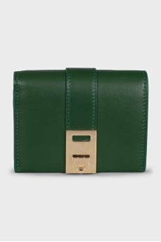Green leather wallet