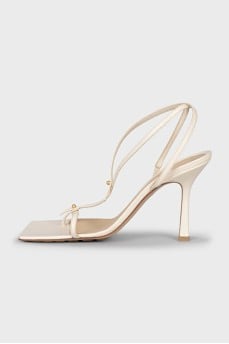 Beige sandals with thin straps