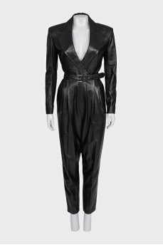 Lambskin jumpsuit with trousers