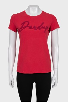 Fitted T-shirt with applique