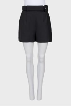 Black shorts with a belt