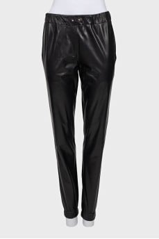 Tapered lambskin trousers